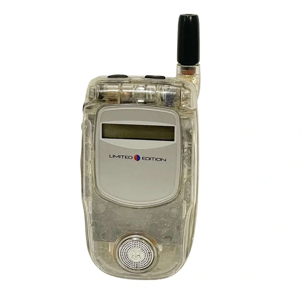 Nextel i95 Limited Edition Clear Transparent Flip Cell‎ Phone UNTESTED NO CORDS